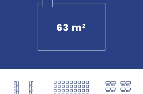 Sala konferencyjna Przestrzeń 1 - Sala 3 -  63 m2 w in1place Warszawa