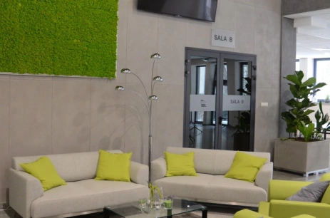Sala konferencyjna Recepcja i foyer w Centrum Konferencyjno-Wystawienniczym w Centrum Konferencyjno-Wystawiennicze Instytutu Badawczego Leśnictwa Warszawa