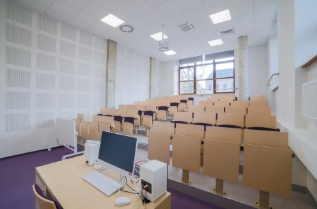 Sala konferencyjna Aula A01 - ul. Sterlinga 26 w Akademia Humanistyczno-Ekonomiczna w Łodzi Łódź