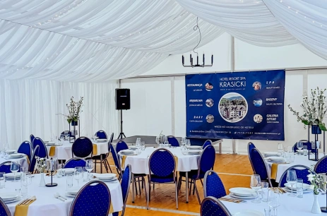 Sala konferencyjna Namiot bankietowy w Krasicki Hotel Resort & Spa Świeradów-Zdrój