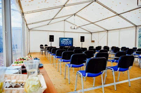 Sala konferencyjna Namiot bankietowy w Krasicki Hotel Resort & Spa Świeradów-Zdrój