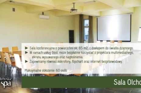 Sala konferencyjna Sala Olchowa w Hotel Lubuskie SPA Łagów