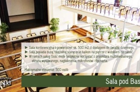Sala konferencyjna Sala Pod Basztą w Hotel Lubuskie SPA Łagów