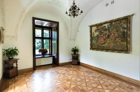 Sala konferencyjna Alkierz Sali Kominkowej w Centrum Konferencyjne Willa Decjusza Kraków