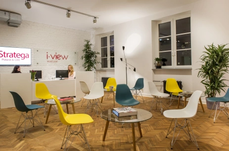 Sala konferencyjna Lobby/catering w i-View Meetings Warszawa