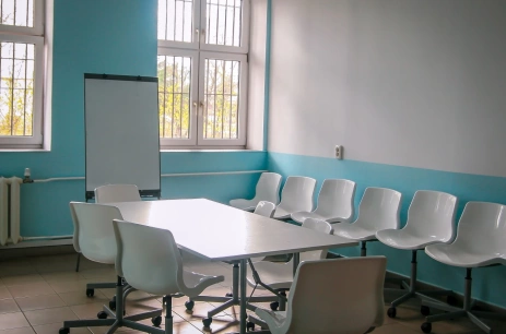 Sala konferencyjna Sala Niebieska  w Centrum Przedsiębiorczości i Biznesu Dąbie Wrocław