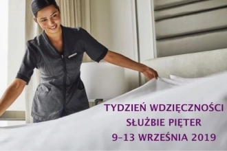 Tydzień Wdzięczności Służbie Pięter - podziękuj swoim pracownikom lub współpracownikom