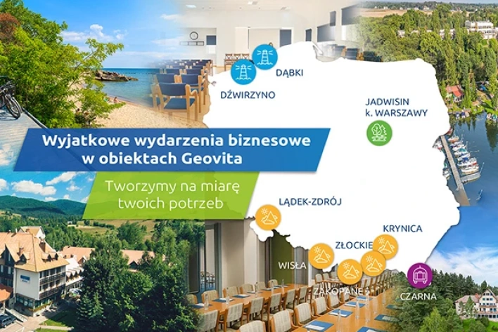 Geovita - konferencje blisko natury. Odkryj 9 wyjątkowych lokalizacji dla biznesu i integracji!